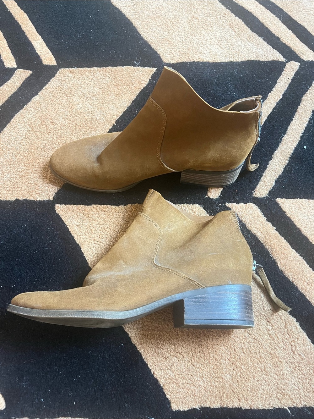 Lucky Brand Women's Suede Ankle Booties in Tan